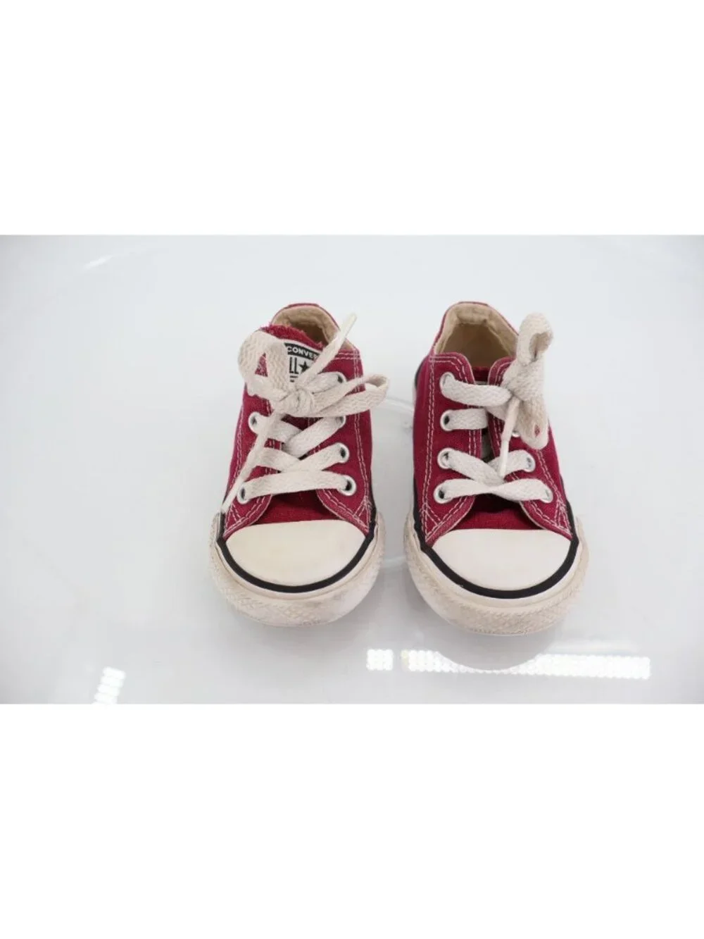 Converse Chuck Taylor All Star Double Tongue Low Top Toddler Size 5 Red Girl